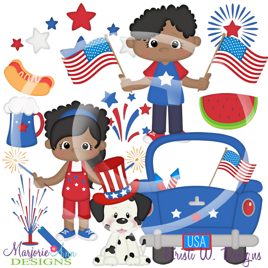 Fourth Of July-Dark Skin SVG Cutting Files + Clipart - Click Image to Close